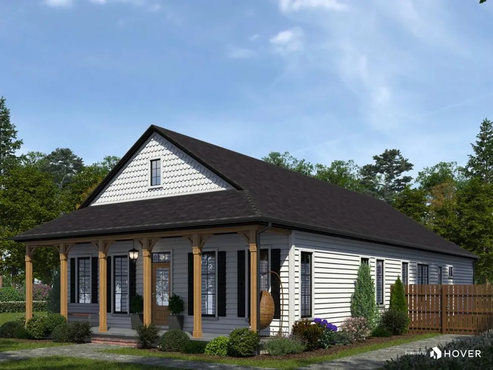 Architectural rendering for a custom home construction project